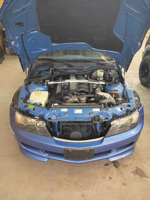 2000 BMW M Roadster in Estoril Blue Metallic over Estoril Blue & Black Nappa