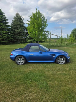 2000 BMW M Roadster in Estoril Blue Metallic over Estoril Blue & Black Nappa