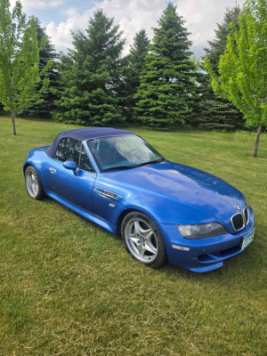 2000 BMW M Roadster in Estoril Blue Metallic over Estoril Blue & Black Nappa