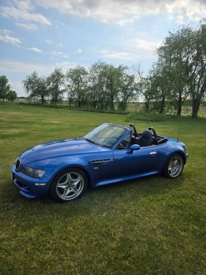 2000 BMW M Roadster in Estoril Blue Metallic over Estoril Blue & Black Nappa