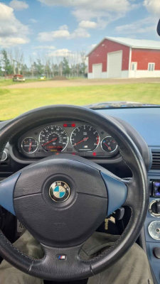 2000 BMW M Roadster in Estoril Blue Metallic over Estoril Blue & Black Nappa