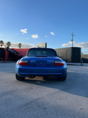 2000 BMW M Roadster in Estoril Blue Metallic over Estoril Blue & Black Nappa