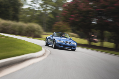 2000 BMW M Roadster in Estoril Blue Metallic over Estoril Blue & Black Nappa