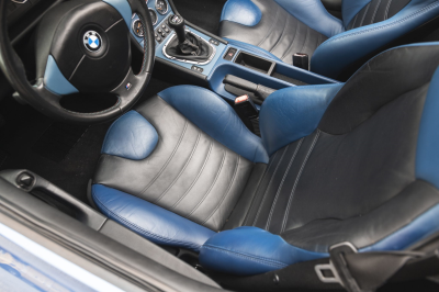 2000 BMW M Roadster in Estoril Blue Metallic over Estoril Blue & Black Nappa