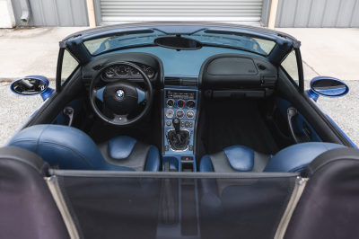 2000 BMW M Roadster in Estoril Blue Metallic over Estoril Blue & Black Nappa