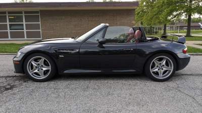 2000 BMW M Roadster in Cosmos Black Metallic over Imola Red & Black Nappa