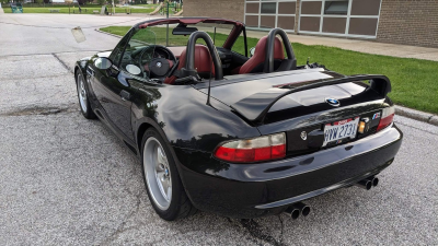 2000 BMW M Roadster in Cosmos Black Metallic over Imola Red & Black Nappa