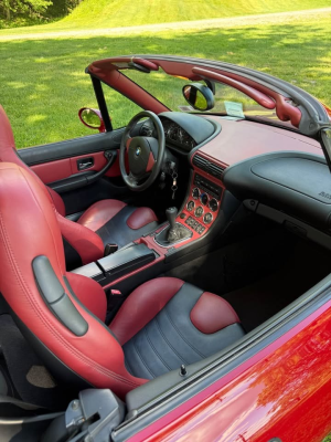 2000 BMW M Roadster in Imola Red 2 over Imola Red & Black Nappa