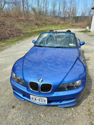 2000 BMW M Roadster in Estoril Blue Metallic over Estoril Blue & Black Nappa