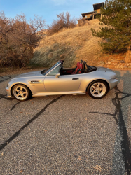 2000 BMW M Roadster in Titanium Silver Metallic over Imola Red & Black Nappa