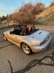 2000 BMW M Roadster in Titanium Silver Metallic over Imola Red & Black Nappa