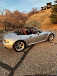 2000 BMW M Roadster in Titanium Silver Metallic over Imola Red & Black Nappa