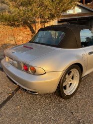 2000 BMW M Roadster in Titanium Silver Metallic over Imola Red & Black Nappa