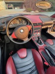 2000 BMW M Roadster in Titanium Silver Metallic over Imola Red & Black Nappa