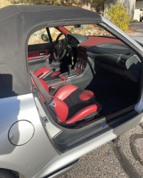 2000 BMW M Roadster in Titanium Silver Metallic over Imola Red & Black Nappa