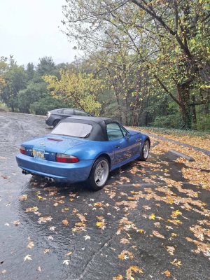 2000 BMW M Roadster in Estoril Blue Metallic over Estoril Blue & Black Nappa