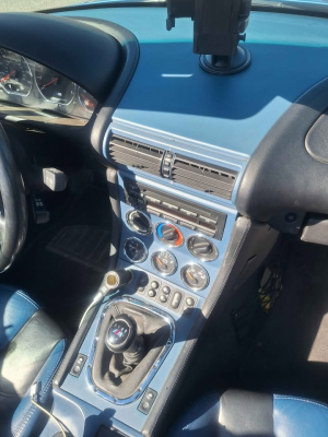 2000 BMW M Roadster in Estoril Blue Metallic over Estoril Blue & Black Nappa
