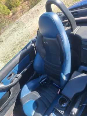 2000 BMW M Roadster in Estoril Blue Metallic over Estoril Blue & Black Nappa