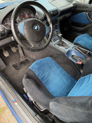 2000 BMW M Roadster in Estoril Blue Metallic over Estoril Blue & Black Nappa