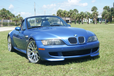 2000 BMW M Roadster in Estoril Blue Metallic over Estoril Blue & Black Nappa