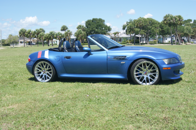 2000 BMW M Roadster in Estoril Blue Metallic over Estoril Blue & Black Nappa