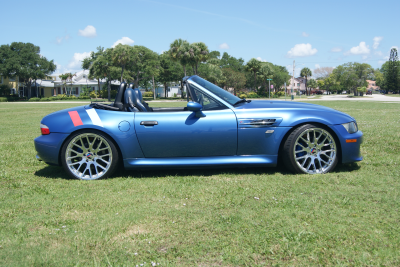 2000 BMW M Roadster in Estoril Blue Metallic over Estoril Blue & Black Nappa