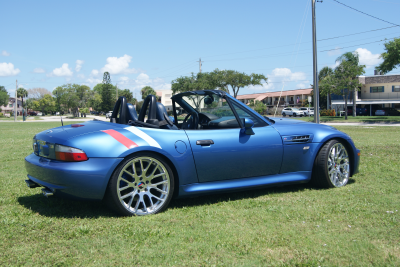 2000 BMW M Roadster in Estoril Blue Metallic over Estoril Blue & Black Nappa