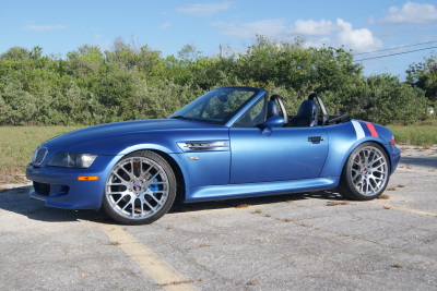 2000 BMW M Roadster in Estoril Blue Metallic over Estoril Blue & Black Nappa