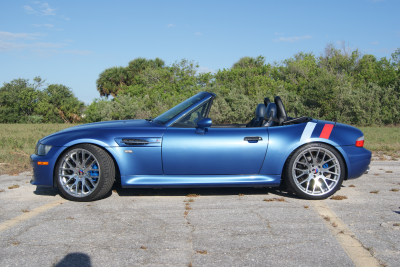 2000 BMW M Roadster in Estoril Blue Metallic over Estoril Blue & Black Nappa