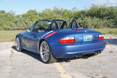 2000 BMW M Roadster in Estoril Blue Metallic over Estoril Blue & Black Nappa