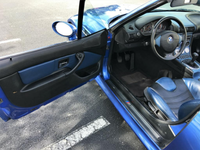 2000 BMW M Roadster in Estoril Blue Metallic over Estoril Blue & Black Nappa