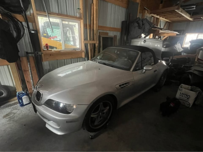2000 BMW M Roadster in Titanium Silver Metallic over Estoril Blue & Black Nappa