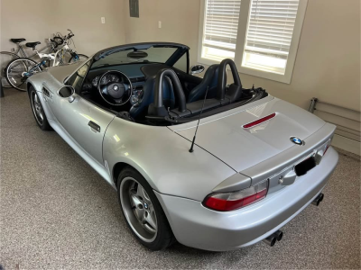 2000 BMW M Roadster in Titanium Silver Metallic over Estoril Blue & Black Nappa