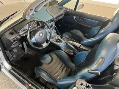 2000 BMW M Roadster in Titanium Silver Metallic over Estoril Blue & Black Nappa