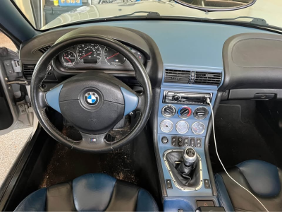 2000 BMW M Roadster in Titanium Silver Metallic over Estoril Blue & Black Nappa