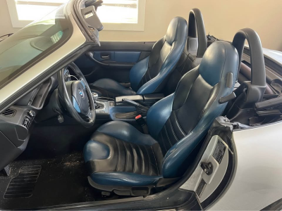 2000 BMW M Roadster in Titanium Silver Metallic over Estoril Blue & Black Nappa