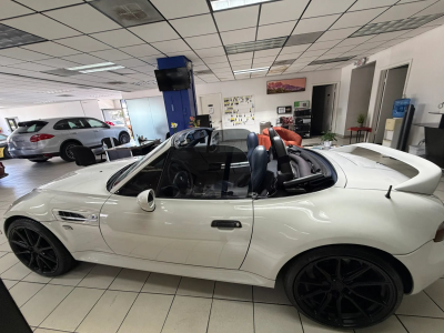 2000 BMW M Roadster in Alpine White 3 over Estoril Blue & Black Nappa
