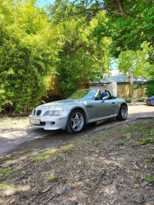 2000 BMW M Roadster in Titanium Silver Metallic over Estoril Blue & Black Nappa