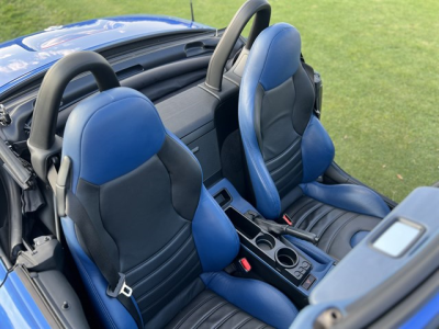 2000 BMW M Roadster in Estoril Blue Metallic over Estoril Blue & Black Nappa