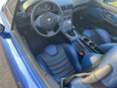 2000 BMW M Roadster in Estoril Blue Metallic over Estoril Blue & Black Nappa