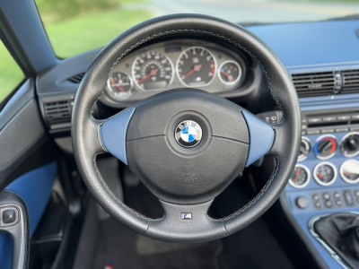 2000 BMW M Roadster in Estoril Blue Metallic over Estoril Blue & Black Nappa