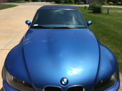 2000 BMW M Roadster in Estoril Blue Metallic over Estoril Blue & Black Nappa