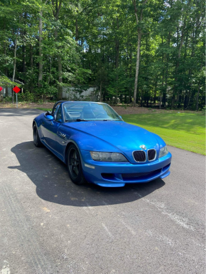 2000 BMW M Roadster in Estoril Blue Metallic over Estoril Blue & Black Nappa