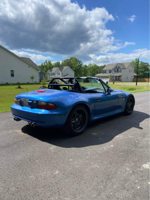 2000 BMW M Roadster in Estoril Blue Metallic over Estoril Blue & Black Nappa