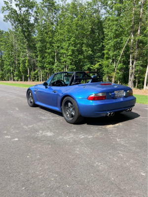 2000 BMW M Roadster in Estoril Blue Metallic over Estoril Blue & Black Nappa