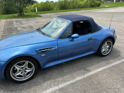 2000 BMW M Roadster in Estoril Blue Metallic over Estoril Blue & Black Nappa