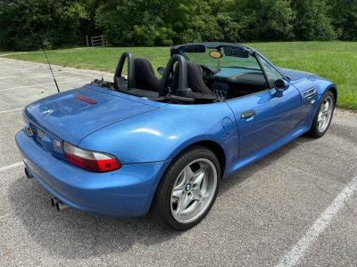 2000 BMW M Roadster in Estoril Blue Metallic over Estoril Blue & Black Nappa