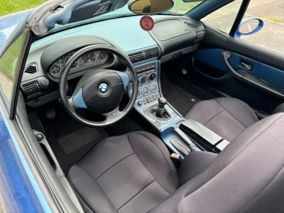 2000 BMW M Roadster in Estoril Blue Metallic over Estoril Blue & Black Nappa