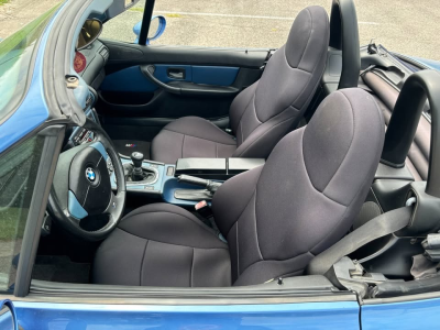 2000 BMW M Roadster in Estoril Blue Metallic over Estoril Blue & Black Nappa