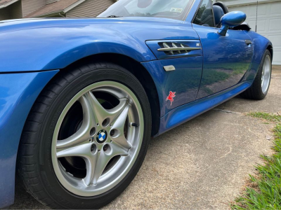 2000 BMW M Roadster in Estoril Blue Metallic over Estoril Blue & Black Nappa
